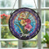 Gladiolus Personalised Stained Glass Effect Suncatcher